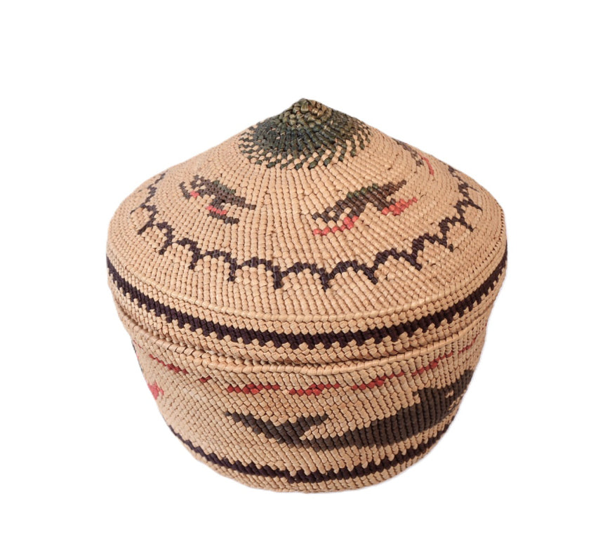 Nootka Lidded Basket By Mary Moses