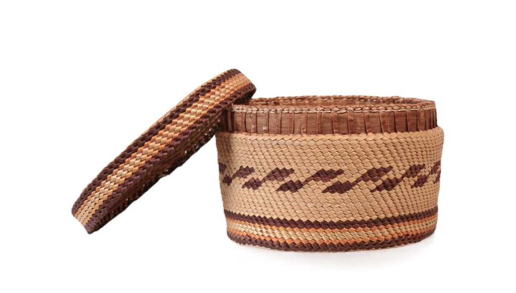 Makah Round Lidded Basket