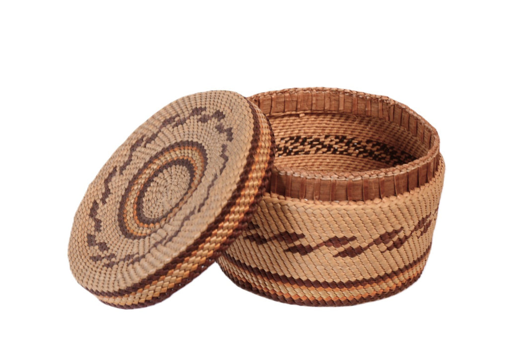 Makah Round Lidded Basket