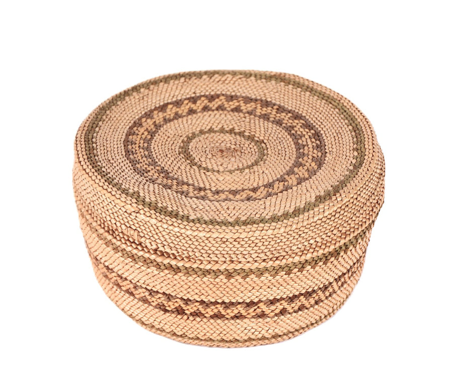 Makah Round Basket with Lid