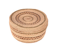 Makah Round Basket with Lid
