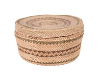 Makah Round Basket with Lid