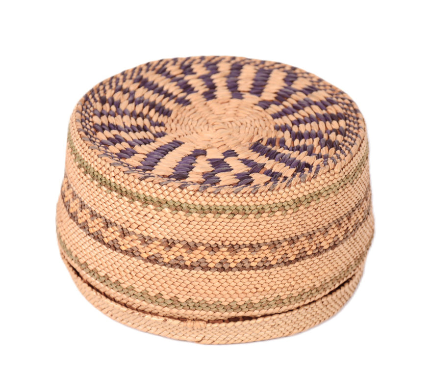 Makah Round Basket with Lid