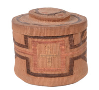 Tlingit Alaskan Basket with Rattle Top Lid