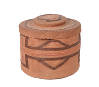 Tlingit Alaskan Basket with Rattle Top Lid