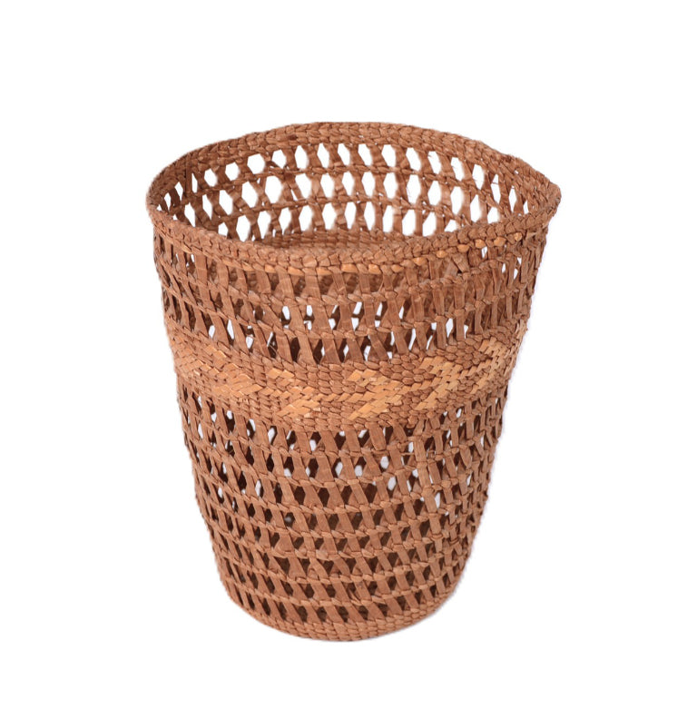 Tsimshian Tall Open Weave Basket