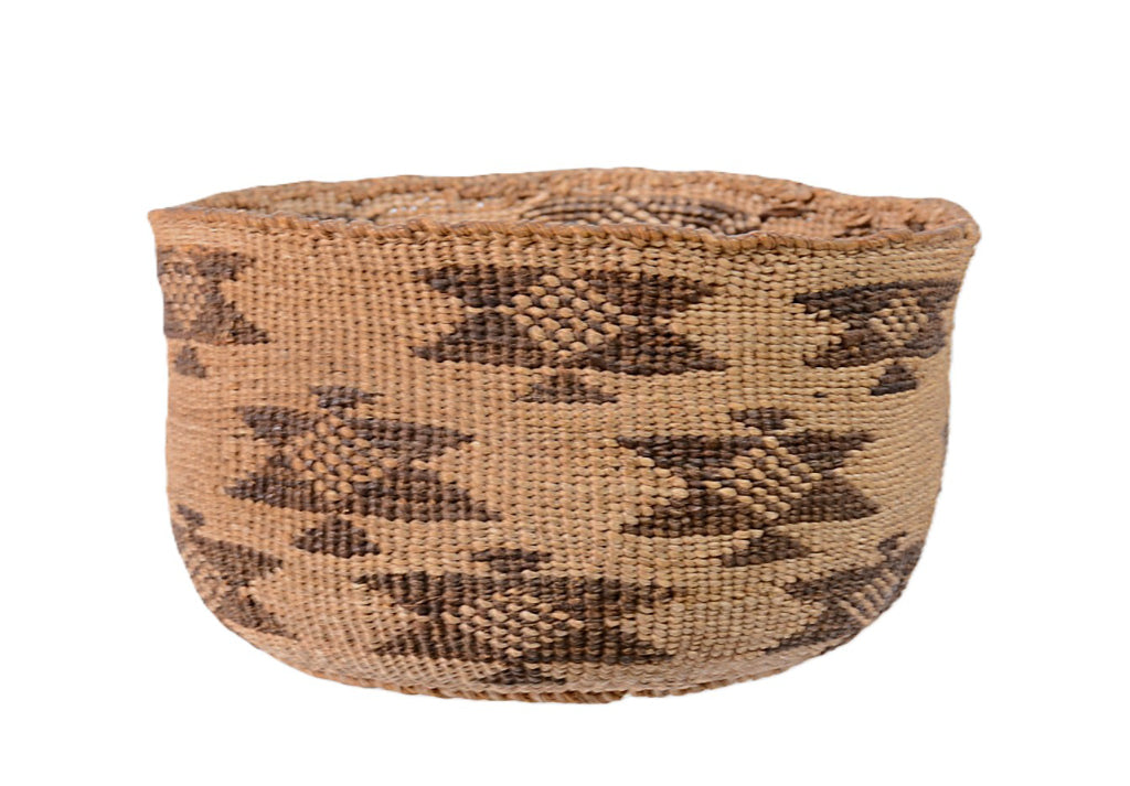 Klamath Twined Tule Basket