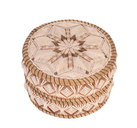 Ojibwe Birch Bark and Quill Basket By Marie Reollet