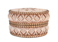 Ojibwe Birch Bark and Quill Basket By Marie Reollet