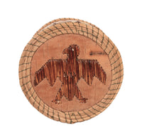 Ojibwe Birch Bark and Quill Lidded Box Basket