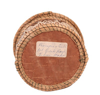 Ojibwe Birch Bark and Quill Lidded Box Basket