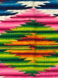 Mexican Saltillo Rainbow Serape Blanket