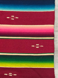 Mexican Saltillo Rainbow Serape Blanket