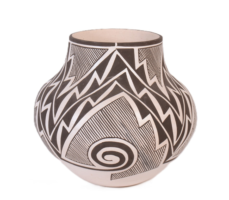 Laguna Pueblo Pottery Jar By Myron Sarrcino