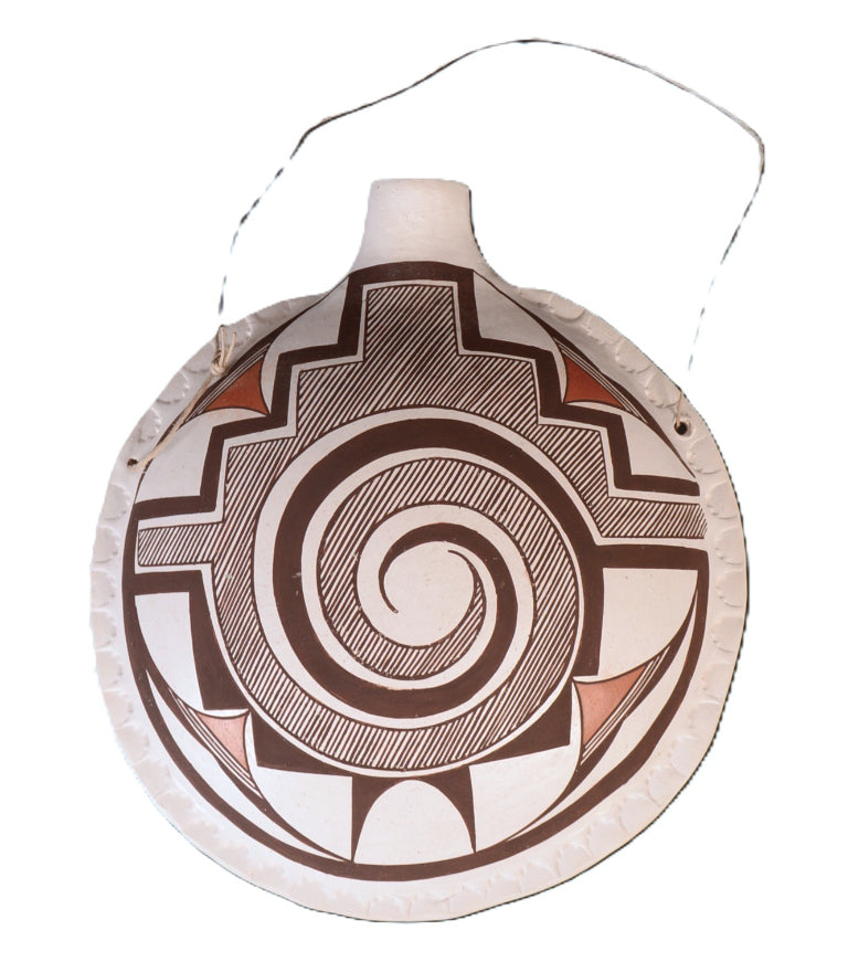Acoma Pueblo Pottery Canteen By Franklin Peters