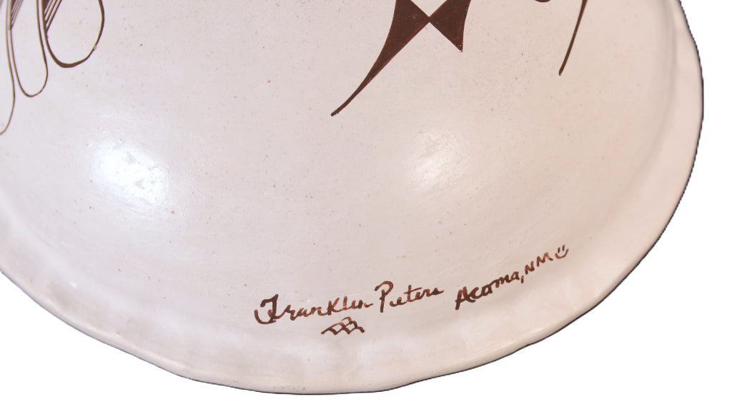 Acoma Pueblo Pottery Canteen By Franklin Peters