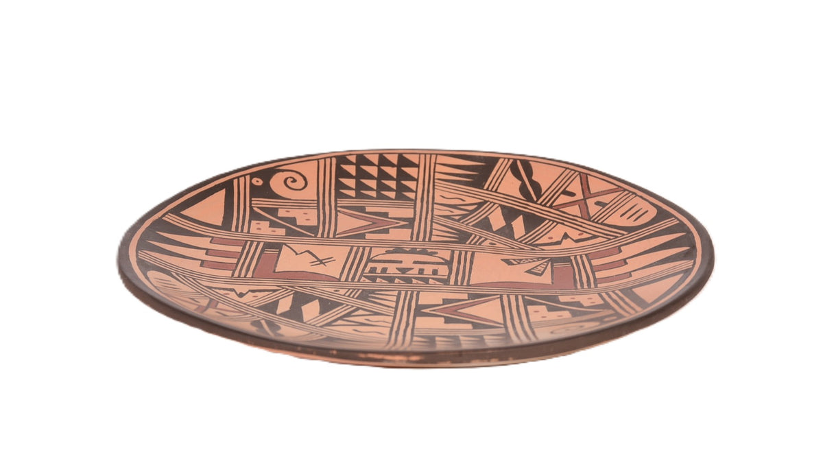 Hopi Pueblo Pottery Plate By Louden Silas