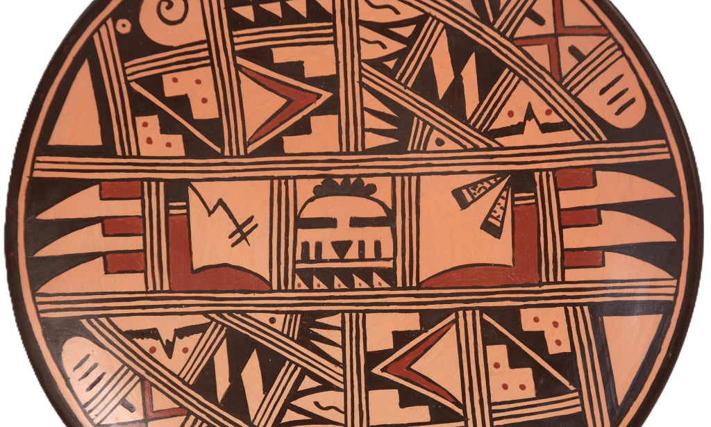 Hopi Pueblo Pottery Plate By Louden Silas