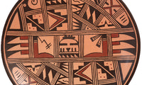 Hopi Pueblo Pottery Plate By Louden Silas