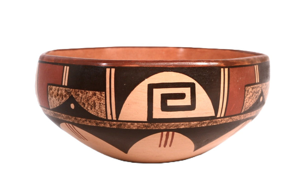 Hopi Pueblo Bowl Pottery By Stetson Setalla