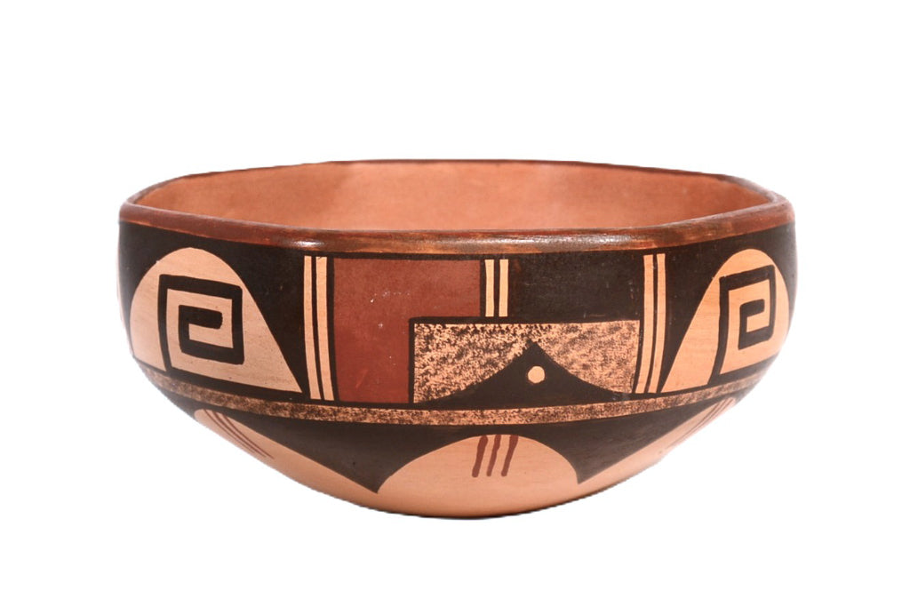 Hopi Pueblo Bowl Pottery By Stetson Setalla
