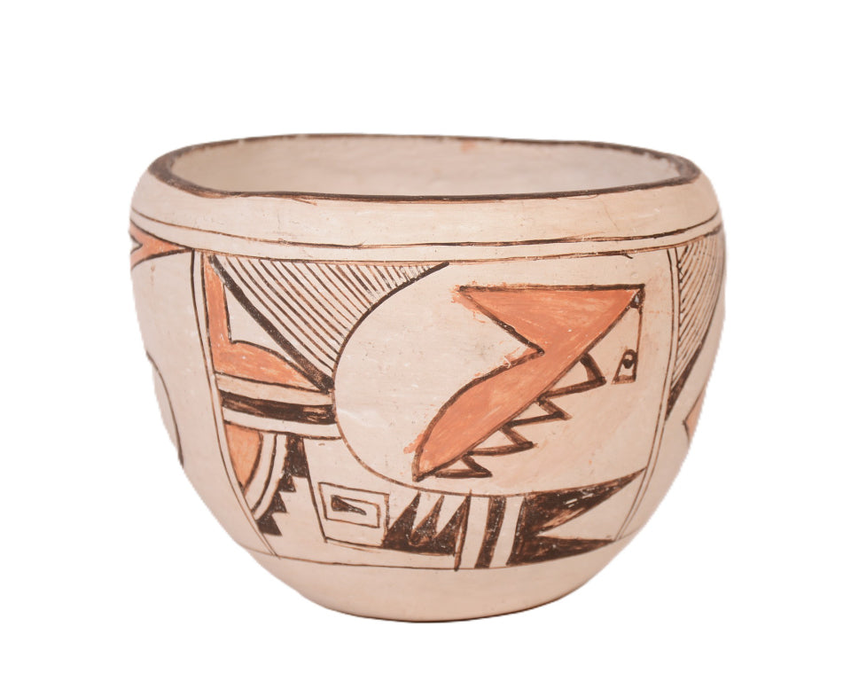 Hopi Pueblo Polychrome Pottery Jar By Andrer Laate