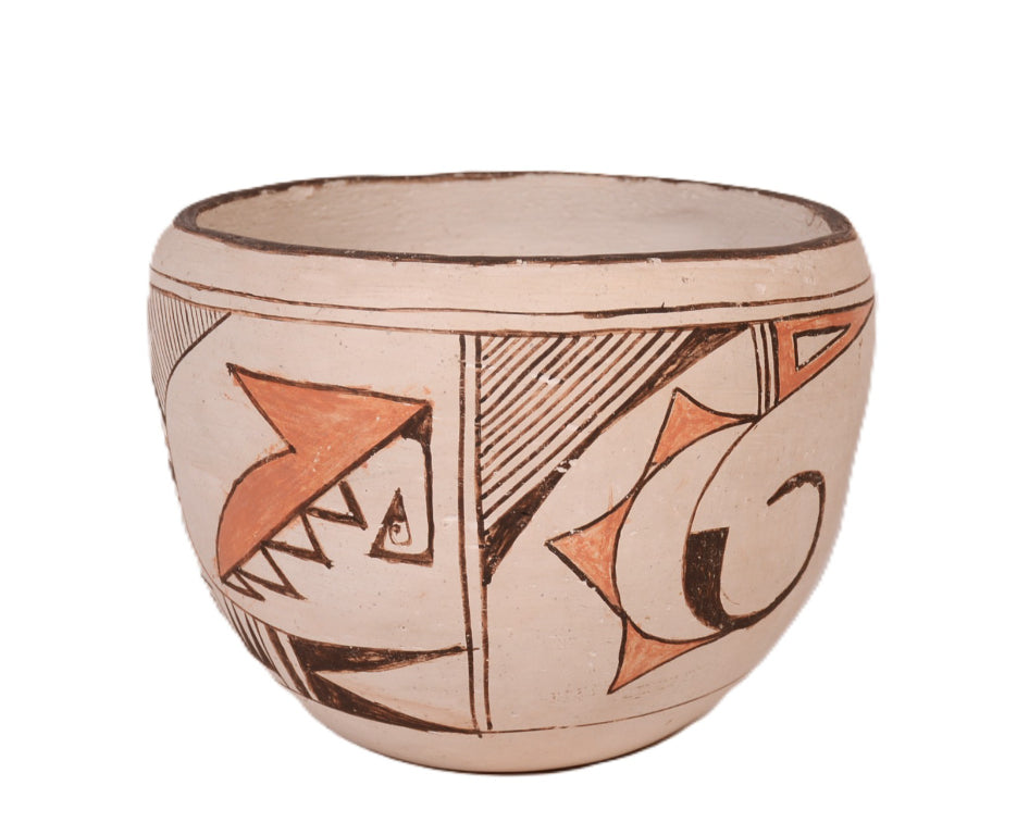 Hopi Pueblo Polychrome Pottery Jar By Andrer Laate