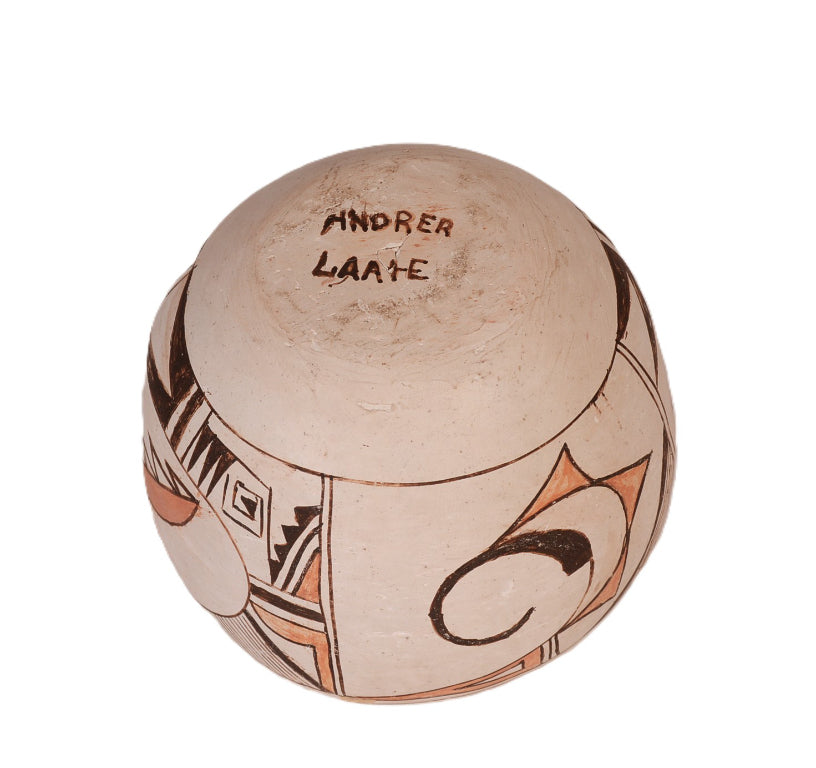 Hopi Pueblo Polychrome Pottery Jar By Andrer Laate