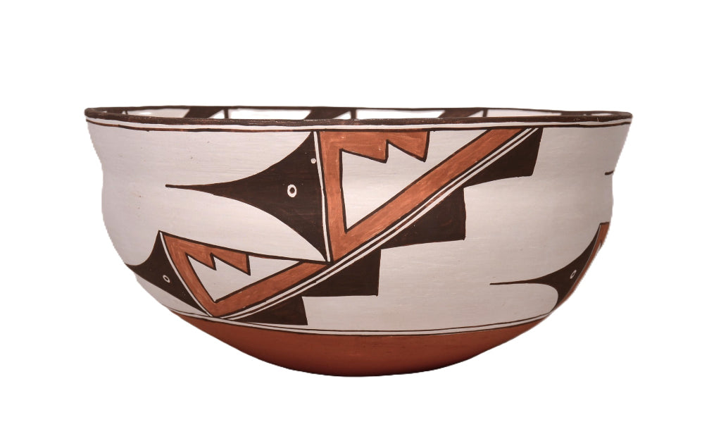 Zuni Pueblo Pottery Dough Bowl By Bobby Silas
