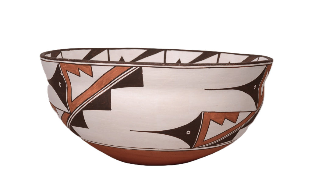 Zuni Pueblo Pottery Dough Bowl By Bobby Silas