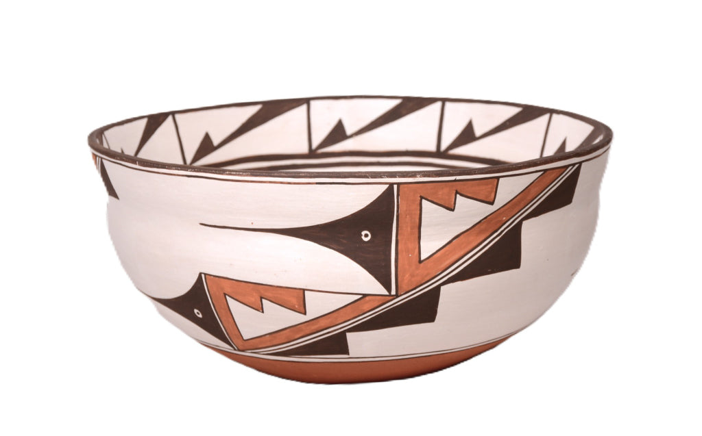Zuni Pueblo Pottery Dough Bowl By Bobby Silas