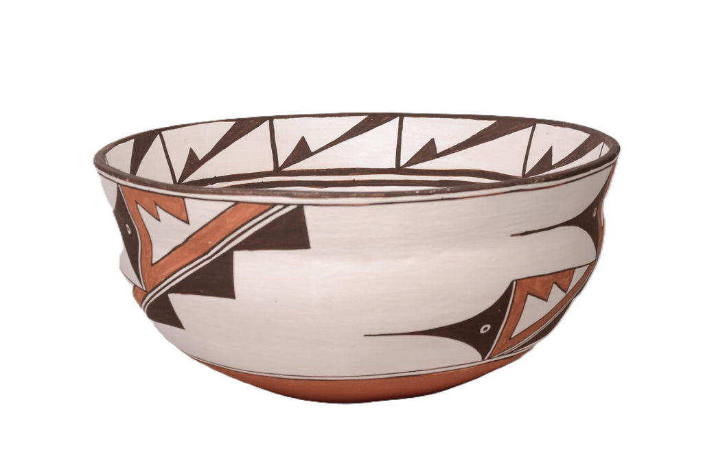 Zuni Pueblo Pottery Dough Bowl By Bobby Silas