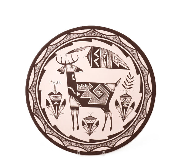 Navajo Pottery Plate By Wesley Begay