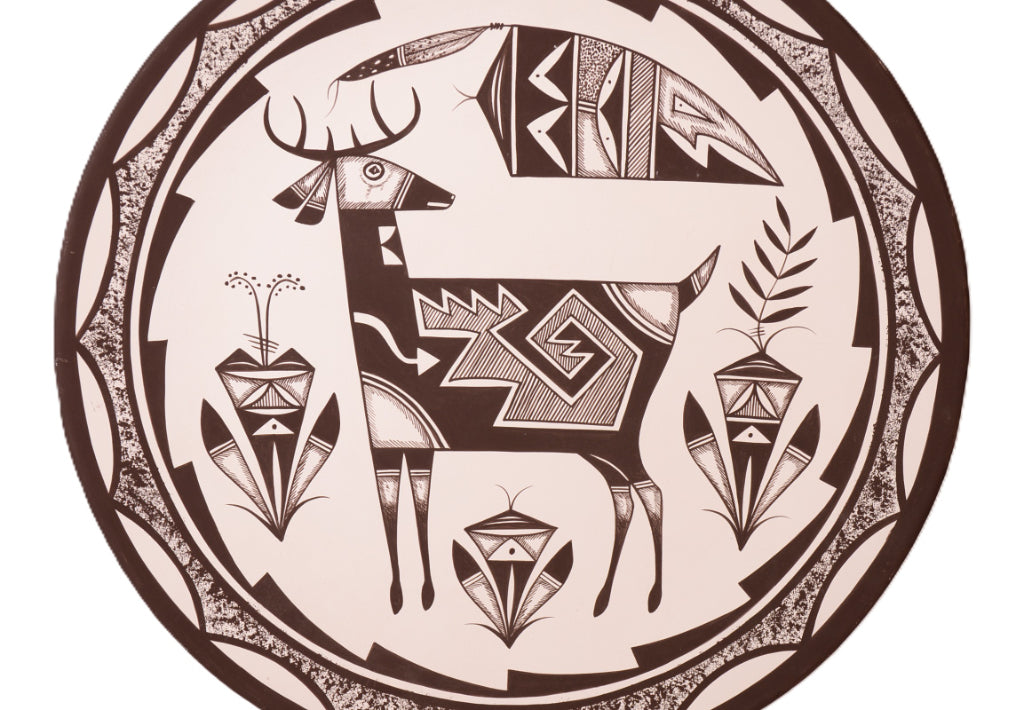 Navajo Pottery Plate By Wesley Begay