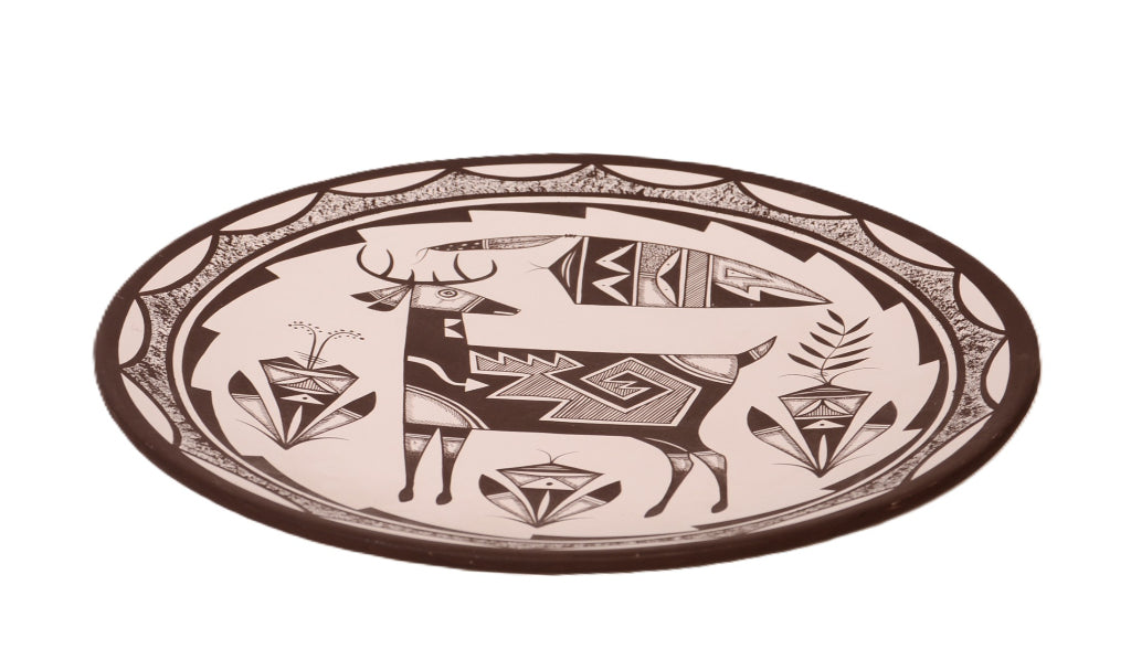 Navajo Pottery Plate By Wesley Begay