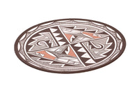 Navajo Polychrome Pottery Plate By Wesley Begay