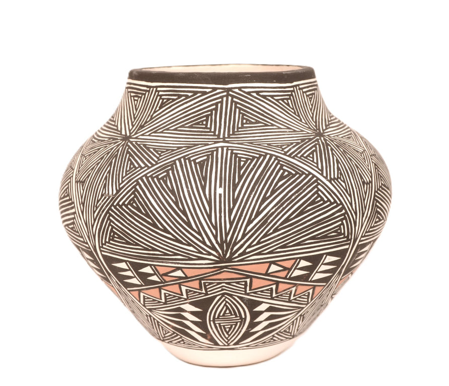Acoma Pueblo Pottery Jar By Monroe Victorino