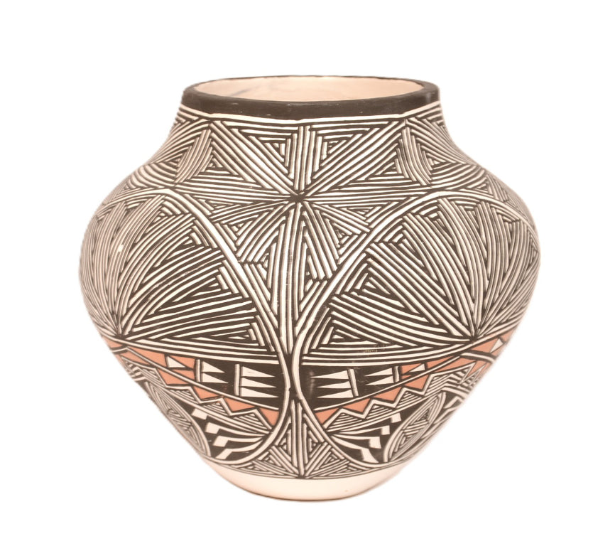 Acoma Pueblo Pottery Jar By Monroe Victorino