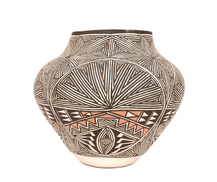 Acoma Pueblo Pottery Jar By Monroe Victorino