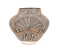 Acoma Pueblo Pottery Jar By Monroe Victorino