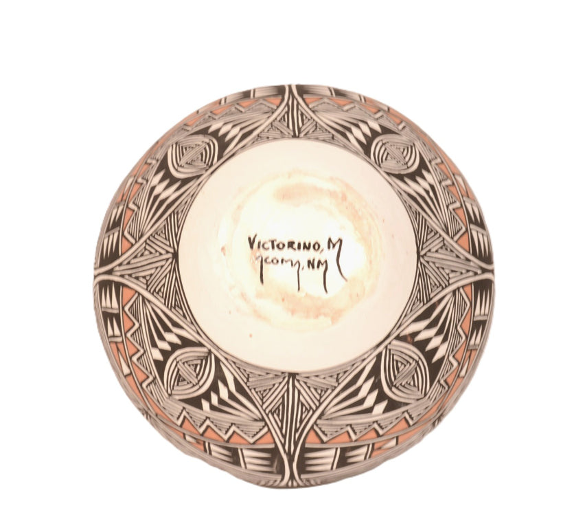 Acoma Pueblo Pottery Jar By Monroe Victorino