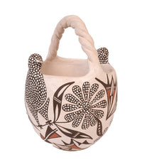 Acoma Pueblo Pottery Bowl Basket By Charlene Estevan