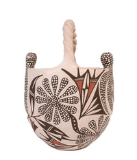 Acoma Pueblo Pottery Bowl Basket By Charlene Estevan