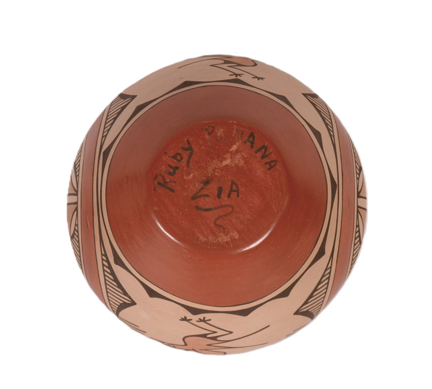 Zia Pueblo Pottery Jar By Ruby Pamana