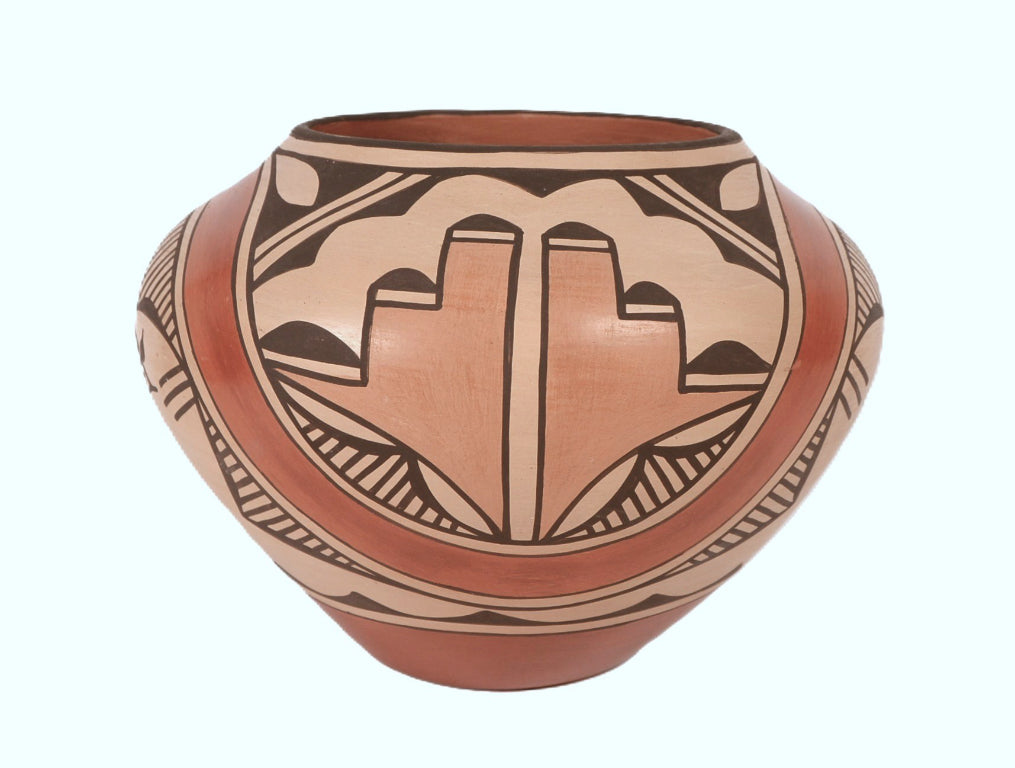Zia Pueblo Pottery Jar By Ruby Pamana