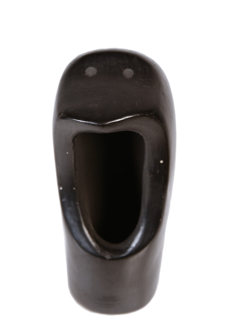 Santa Clara Pueblo Black Frog Pottery By Freddy Brave Eagle Bourdon