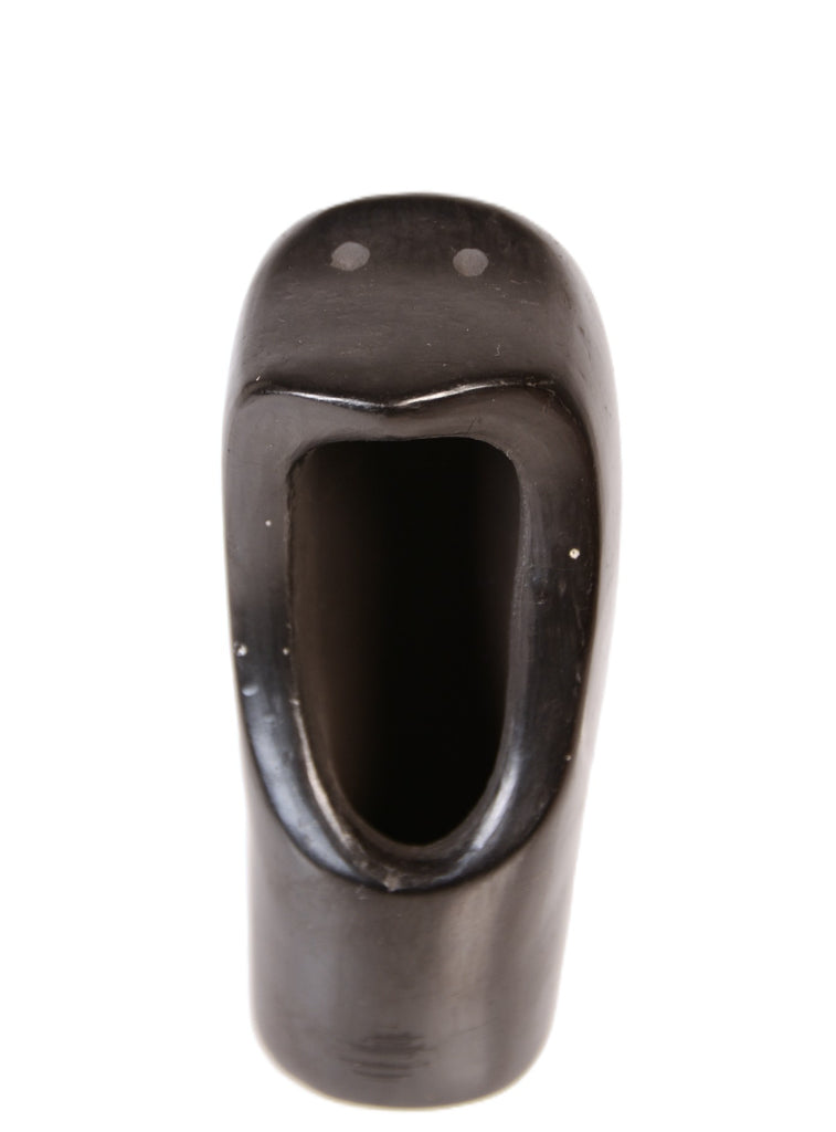 Santa Clara Pueblo Black Frog Pottery By Freddy Brave Eagle Bourdon