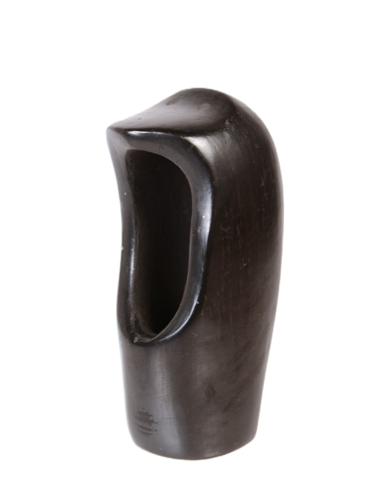 Santa Clara Pueblo Black Frog Pottery By Freddy Brave Eagle Bourdon