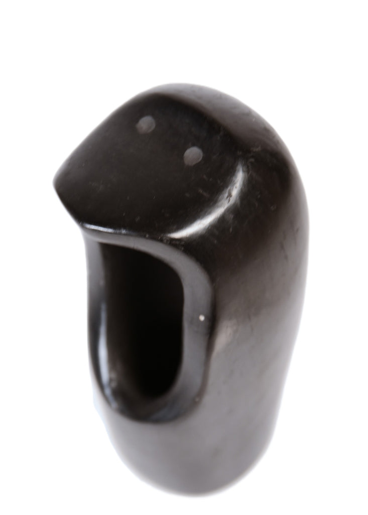 Santa Clara Pueblo Black Frog Pottery By Freddy Brave Eagle Bourdon