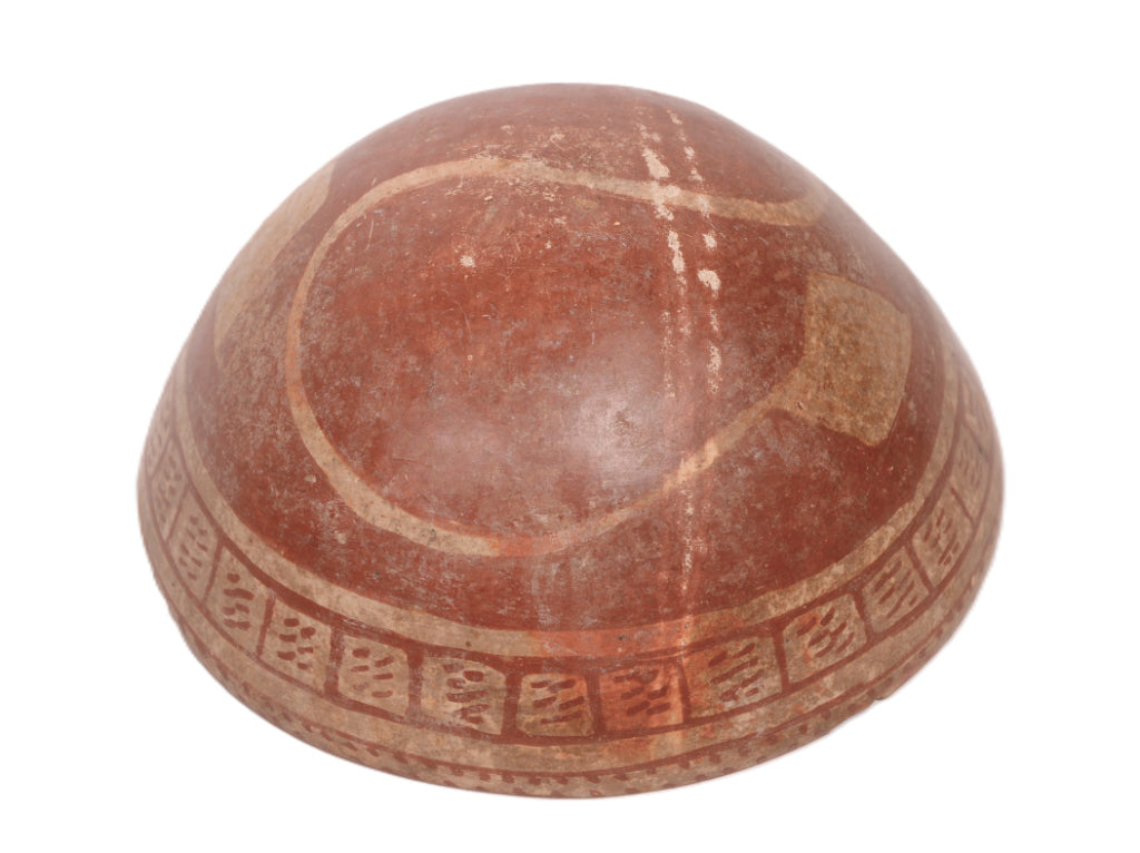 Mayan Red on Buff Pottery